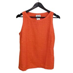 Escada Sport 100% Linen Orange Tank Top